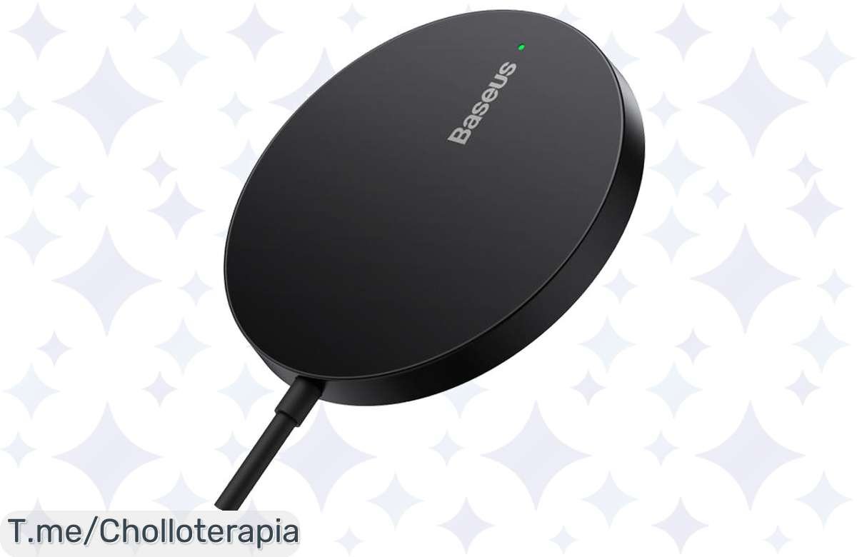 Descubre el cargador inalámbrico magnético 15W, un super chollo que carga tu móvil en un abrir y cerrar de ojos. ¡Aprovecha esta oferta limitada y compra ya!