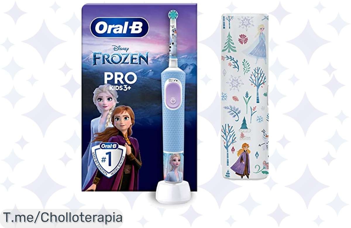 Descubre el cepillo OralB Pro Kids de Frozen, un super chollo que cuida sus encías y hace el cepillado divertido ¡No dejes pasar esta oferta limitada y personalízalo ya!