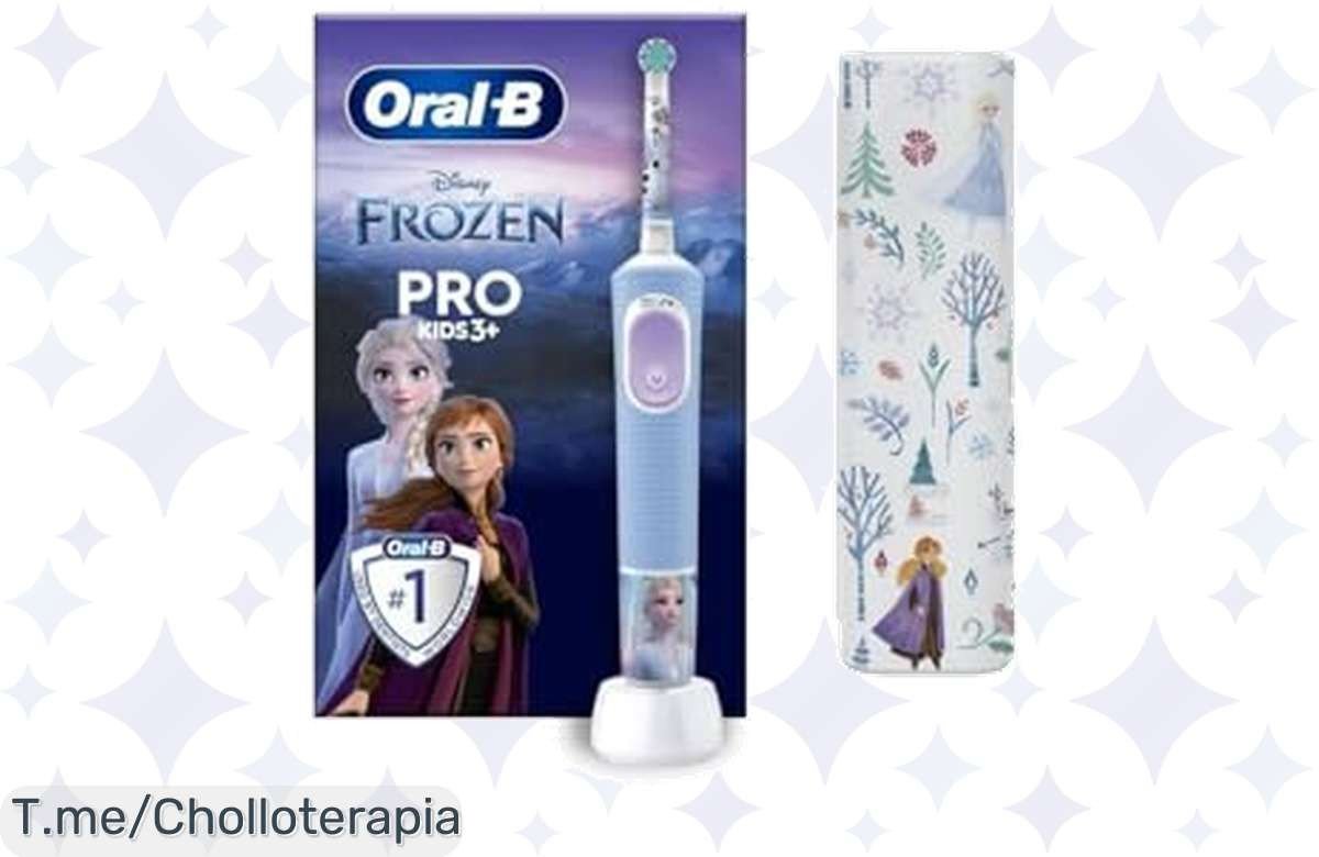 Descubre el cepillo eléctrico OralB Pro Kids de Frozen, la limpieza divertida que hará sonreír a tus pequeños. ¡Aprovecha este super chollo antes que se agote!