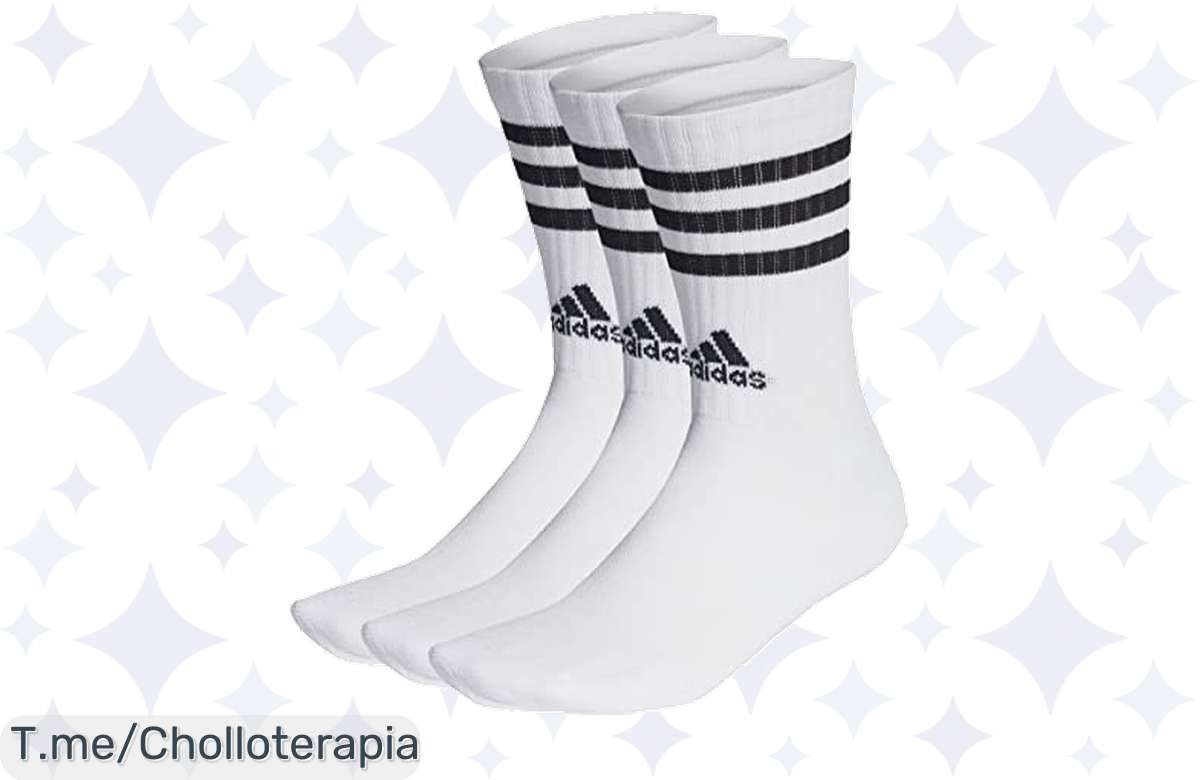 Descubre el chollazo de adidas: Tres pares de calcetines 3Stripes con amortiguación total a un precio loco, ¡confort para tus pies que no podrás dejar pasar!
