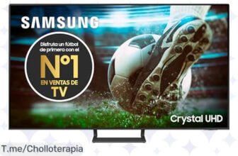 Descubre el chollazo de la Samsung TV Crystal UHD 4K de 55 con colores vibrantes y sonido envolvente, no te quedes sin esta oferta única ¡Compra ahora antes que se agote!