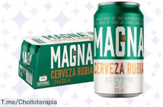 Descubre el chollazo de tu vida: Pack 24 Latas de Magna Cerveza Dorada Lager con sabor intenso y aroma afrutado, ¡ofertón limitado que no puedes dejar pasar!