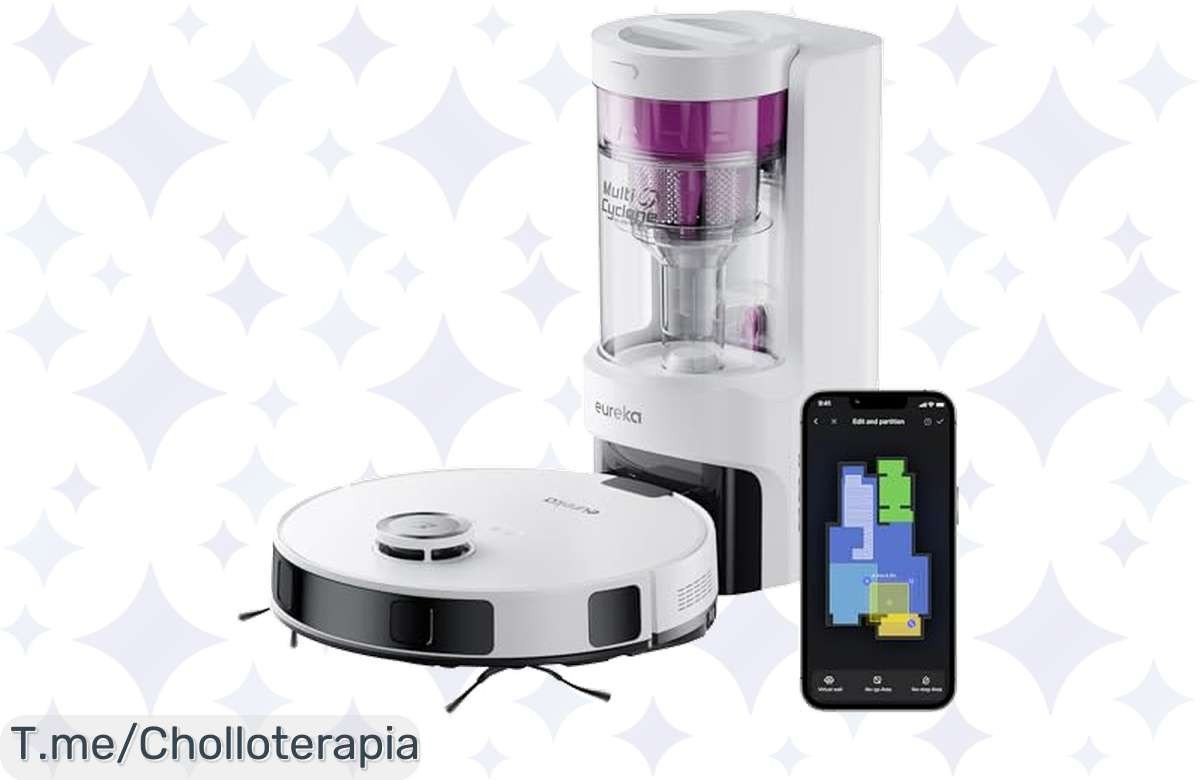 Descubre el chollazo del EUREKA NERE10s: aspirador robot que se vacía solo y limpia 180 minutos. ¡Únete a la limpieza fácil, aprovecha esta oferta única antes de que desaparezca!
