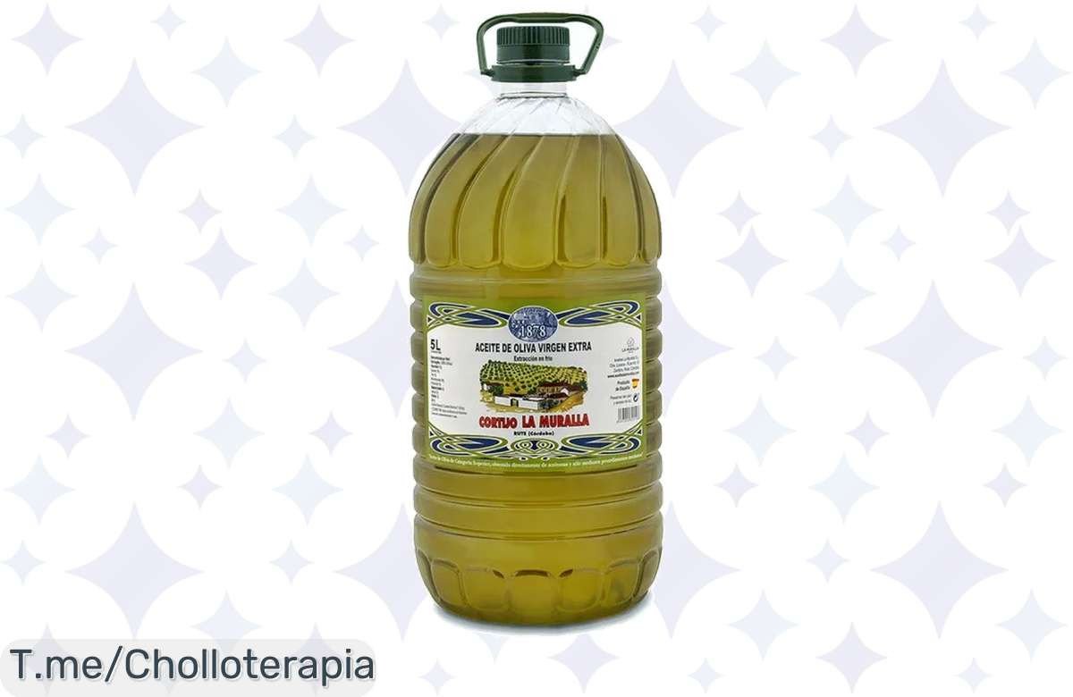 Descubre el chollazo del aceite de oliva virgen extra a precio loco, sabor auténtico y calidad sin igual; aprovecha este ofertón limitado y compra ya tu garrafa.