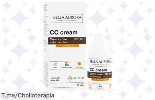 Descubre el chollazo del año: Bella Aurora CC Cream Antimanchas con SPF50+ a precio loco, dile adiós a las manchas y brilla como nunca, ¡aprovéchalo antes de que se agote!