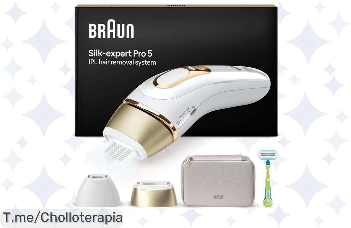 Descubre el chollazo del año: Braun Silk Expert Pro 5, depilación permanente en casa y siempre lista para brillar. ¡Oferta limitada que no puedes dejar escapar!