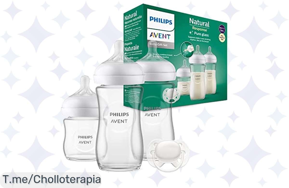 Descubre el chollazo del año: Set PHILIPS Avent para recién nacidos con 3 biberones de cristal y chupete ultra suave, ¡descuento brutal por tiempo limitado!