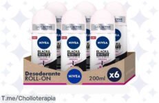 Descubre el chollazo del día: 6 desodorantes NIVEA Black & White Invisible para mujer a un precio loco, frescura duradera que te hará brillar ¡Compra ya antes de que se acabe!