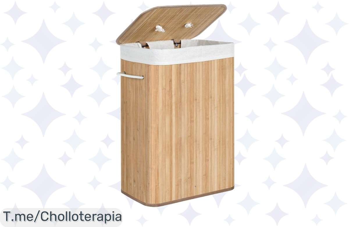 Descubre el chollazo del siglo: Cesto de Ropa Sucia de Bambú, ¡72 L para mantener tu hogar ordenado! Oferta única que se agota rápido, ¡compra ahora y transforma tu lavandería!