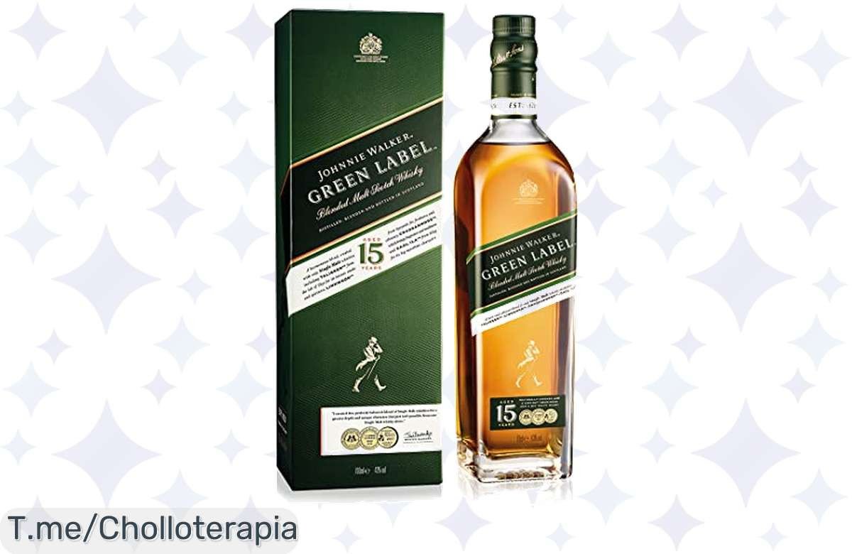 Descubre el chollo de Johnnie Walker Green Label: un whisky escocés con más de 200 años de sabor y doble oro. No te quedes sin el tuyo, oferta limitada ya disponible.