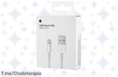 Descubre el chollo del año: Cable USB Lightning Apple de 2 metros, carga rápida y sin enredos ¡Aprovecha este ofertón limitado antes de que se agote!