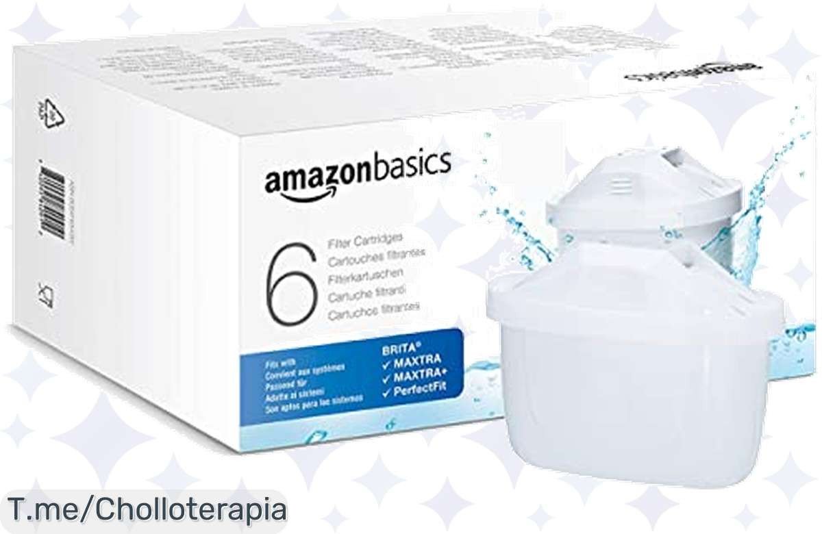 Descubre el chollo del año con los cartuchos Amazon Basics: agua pura y refrescante sin cloro, calidad TÜV y fácil de cambiar. ¡Apresúrate, oferta limitada!