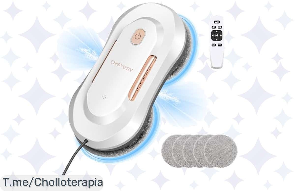 Descubre el chollo que hará brillar tus ventanas con CHOVERY Robot Limpiacristales, limpieza automática sin preocupaciones a un precio loco, ¡aprovecha esta oferta limitada ahora!