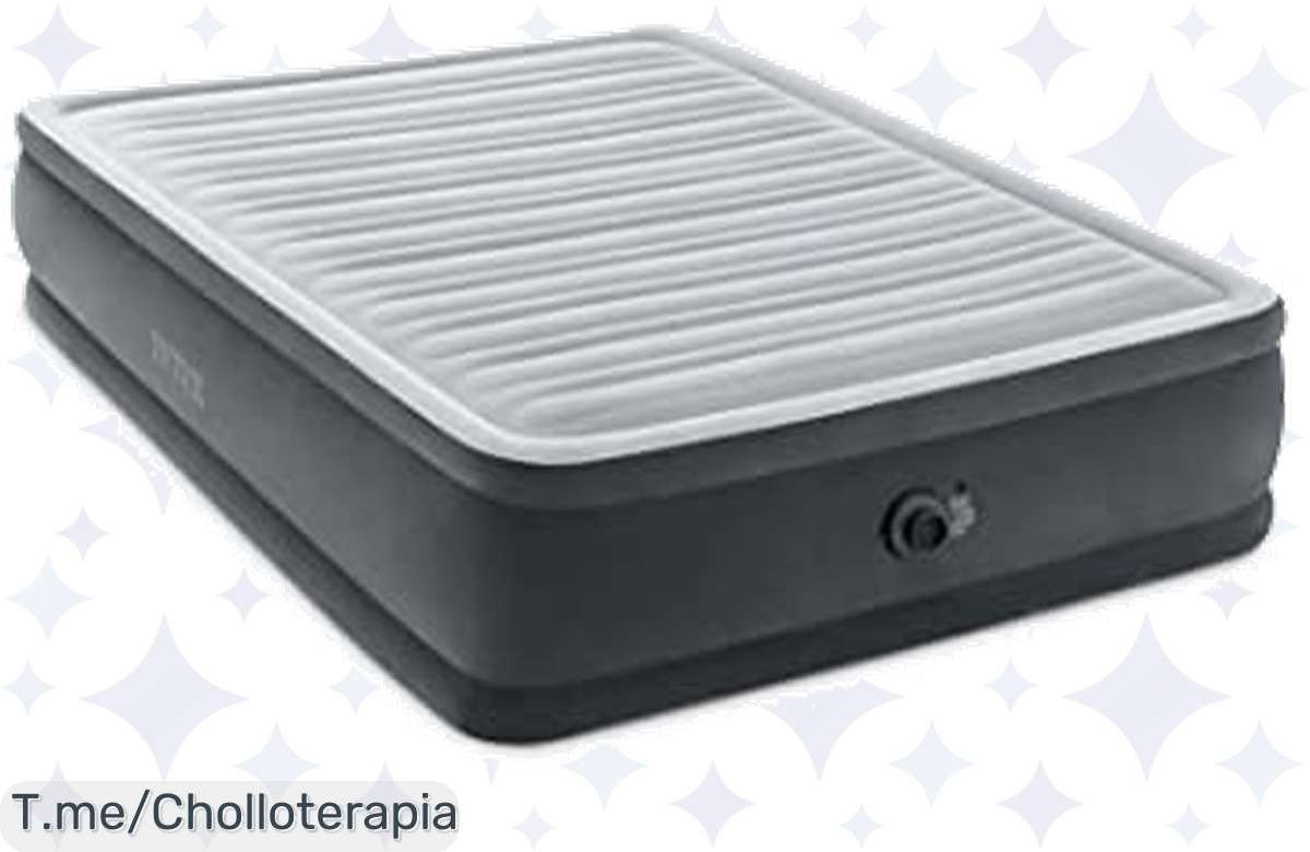 Descubre el colchón inflable Intex Comfort Plush: confort excepcional, inflado en solo 4 minutos y precio de ganga. ¡Aprovecha este ofertón limitado y mejora tu descanso ahora!