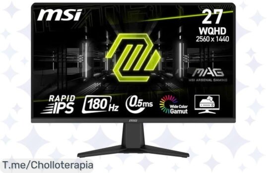 Descubre el ofertón del MSI mag 275QF: respuesta ultra rápida de 0,5 ms y fluidez a 180 Hz ¡Juega como un campeón! No dejes pasar este precio loco antes que se agote