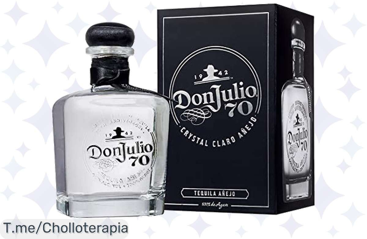 Descubre el ofertón del año: Don Julio 70 Crystal Claro Añejo en giftbox, un super chollo de edición limitada con sabor suave y aromas intensos. ¡Cómpralo ya antes que se agote!