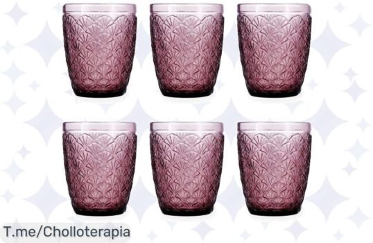 Descubre el ofertón del año: Set de 6 Vasos Bajos Bidasoa Rose Moon, fáciles de limpiar y con un diseño que enamora ¡No dejes pasar este precio loco!