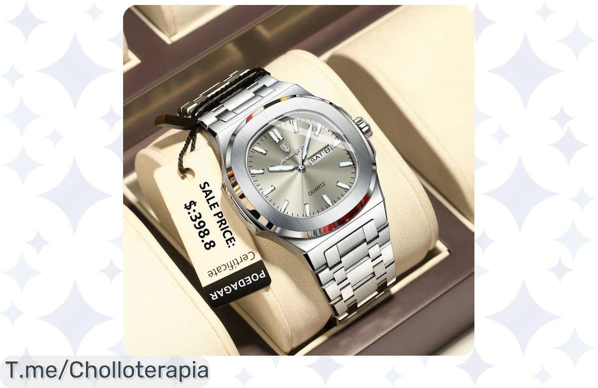Descubre el reloj POEDAGAR de acero inoxidable: diseño militar resistente al agua, lujo y estilo ¡Aprovecha este chollazo antes que desaparezca! Cómpralo ya.