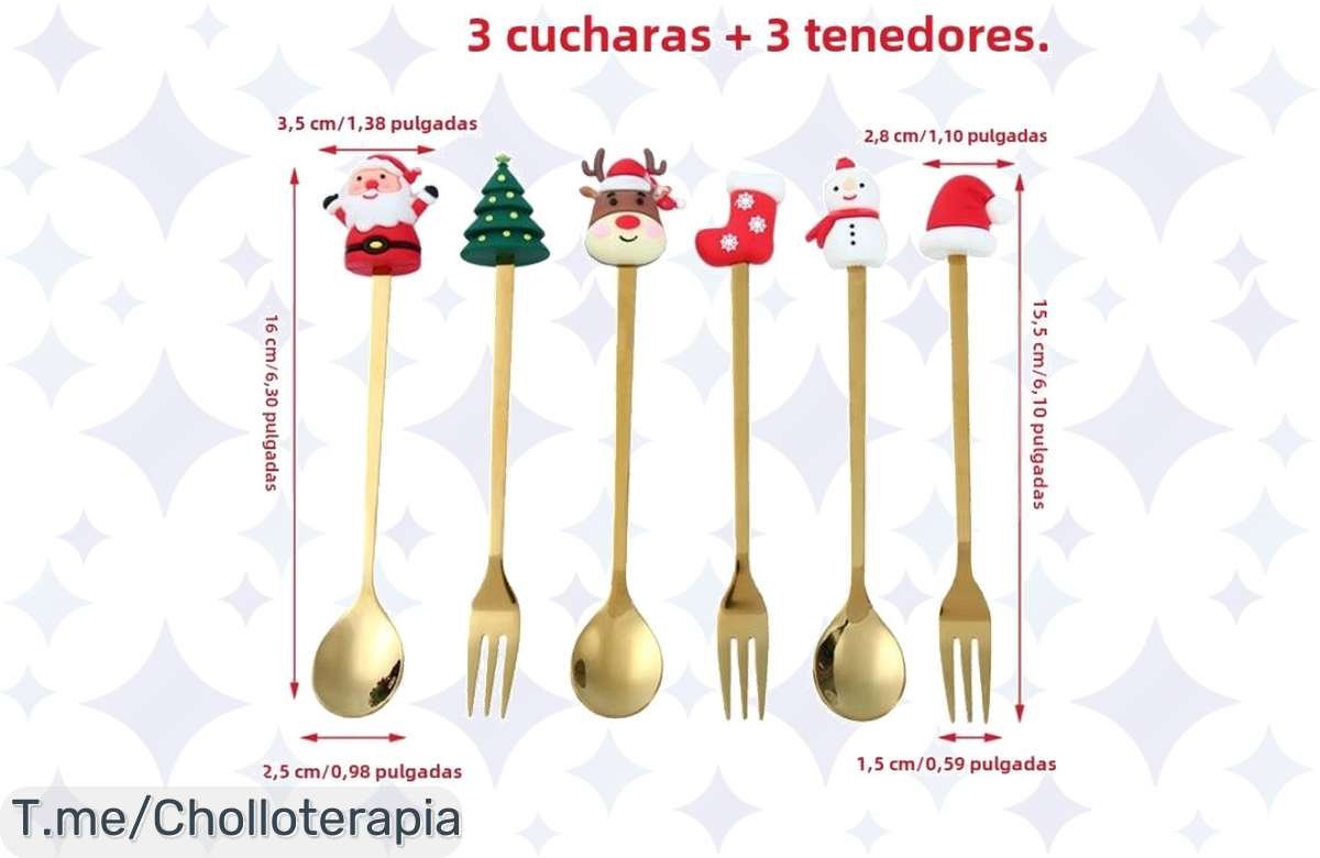 Descubre el set de cubiertos de Santa Claus a un precio loco, perfecto para tus fiestas navideñas. ¡No te pierdas este ofertón y compra ya para hacerla mágica!