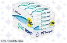 Descubre el super chollo: 864 toallitas Dodot Aqua Pure con 99% de agua para cuidar la piel de tu bebé ¡Aprovecha este ofertón exclusivo antes que se acabe!