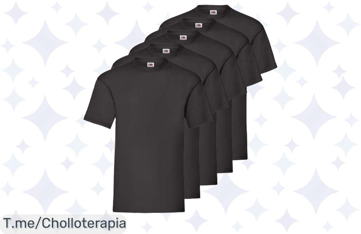 Descubre el super chollo de 5 camisetas Fruit Of The Loom: algodón ultra suave que acaricia tu piel, comodidad y estilo diario ¡aprovecha este ofertón antes de que se acabe!