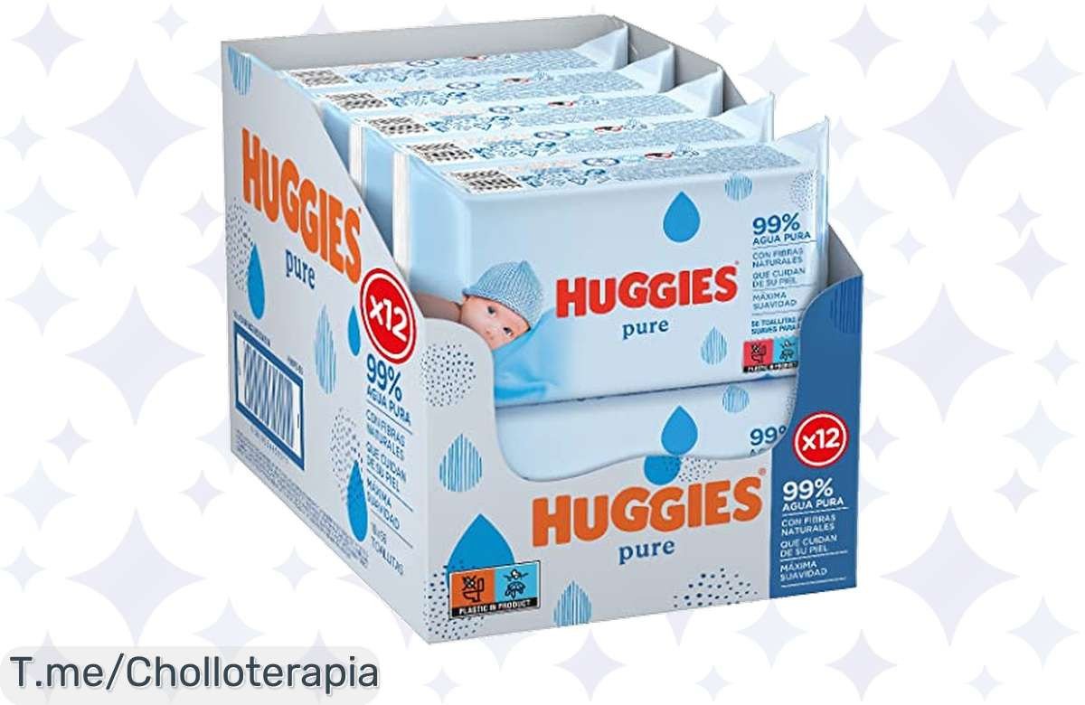 Descubre el super chollo de Huggies Toallitas Pure: 675 toallitas suaves y sin fragancias para cuidar la piel de tu bebé. ¡Aprovecha este ofertón antes de que se agoten!