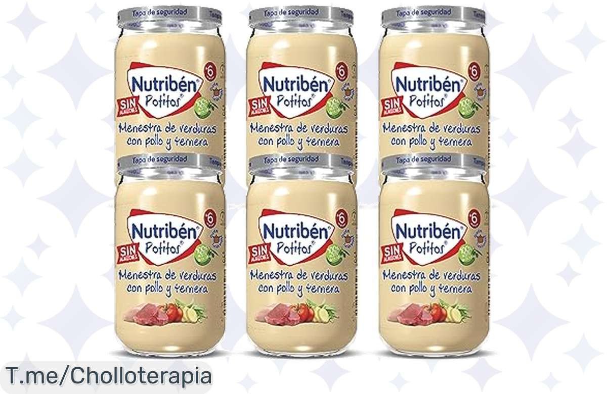 Descubre el super chollo de Nutribén Potitos: Menestra de Verduras con Pollo y Ternera, ¡nutrición deliciosa para tu bebé! Oferta limitada, ¡compra ahora antes que se agote!
