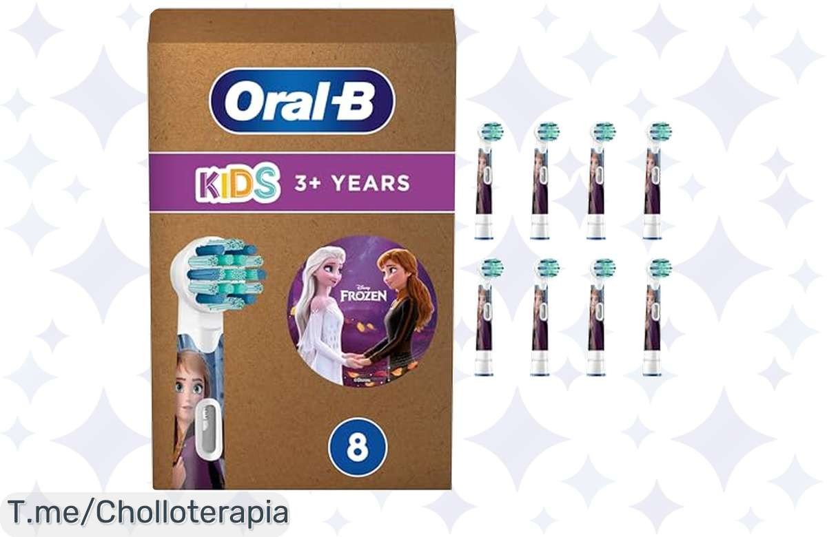 Descubre el super chollo de OralB: ¡8 recambios de cepillo eléctrico Frozen 2 para que cepillarse sea una aventura! No te quedes sin este ofertón, compra ya antes que se acabe.