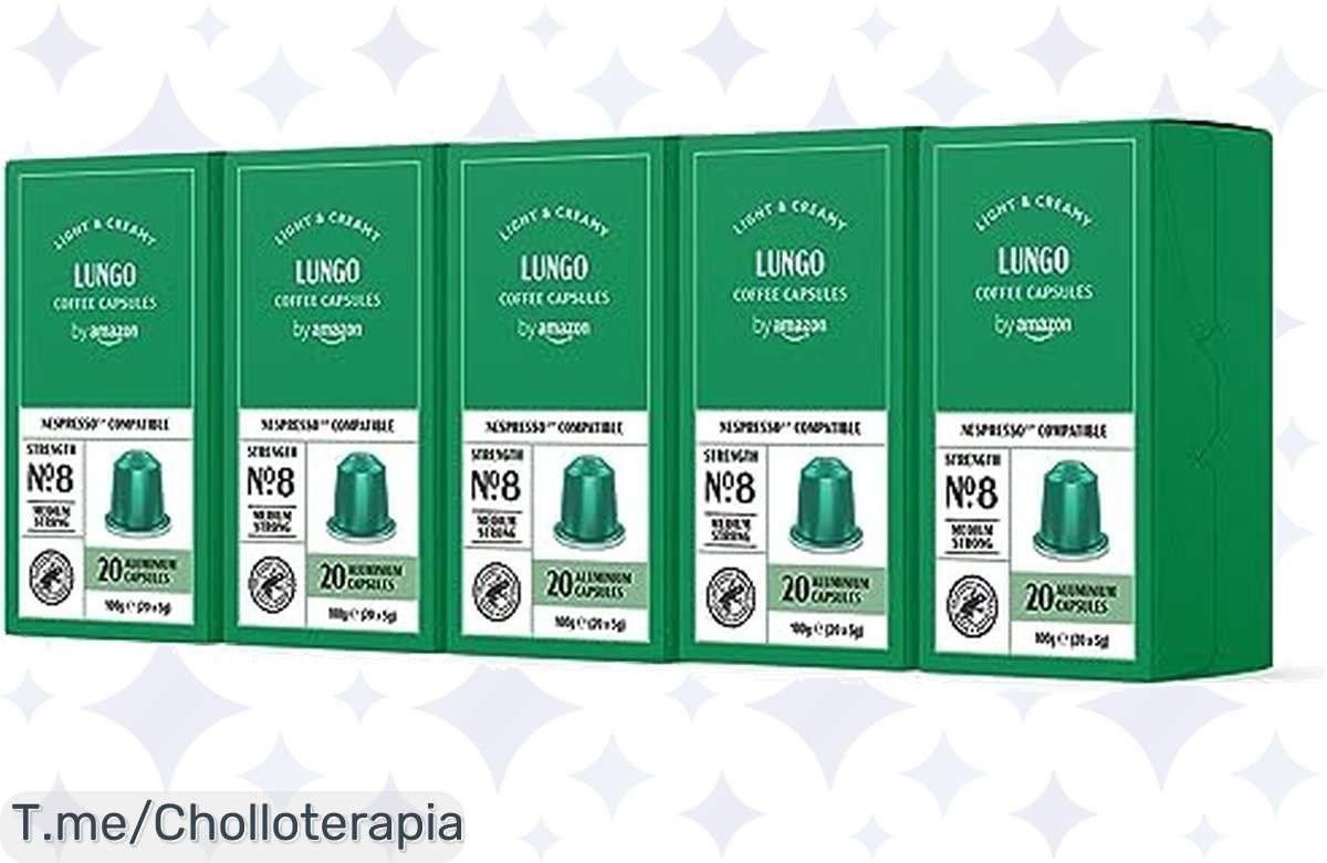 Descubre el super chollo de café Lungo, 100 cápsulas irresistibles que mantendrán su frescura en elegante aluminio. ¡Aprovecha esta oferta única antes de que se agote!