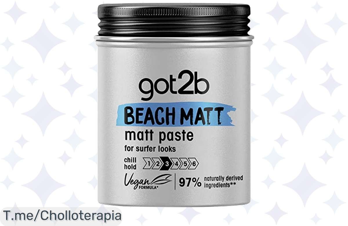 Descubre el super chollo de cera fijadora Beach Matt de Got2b, consigue un look surfero sin residuos y sorprende a todos. ¡Compra ya antes que se acabe este ofertón!