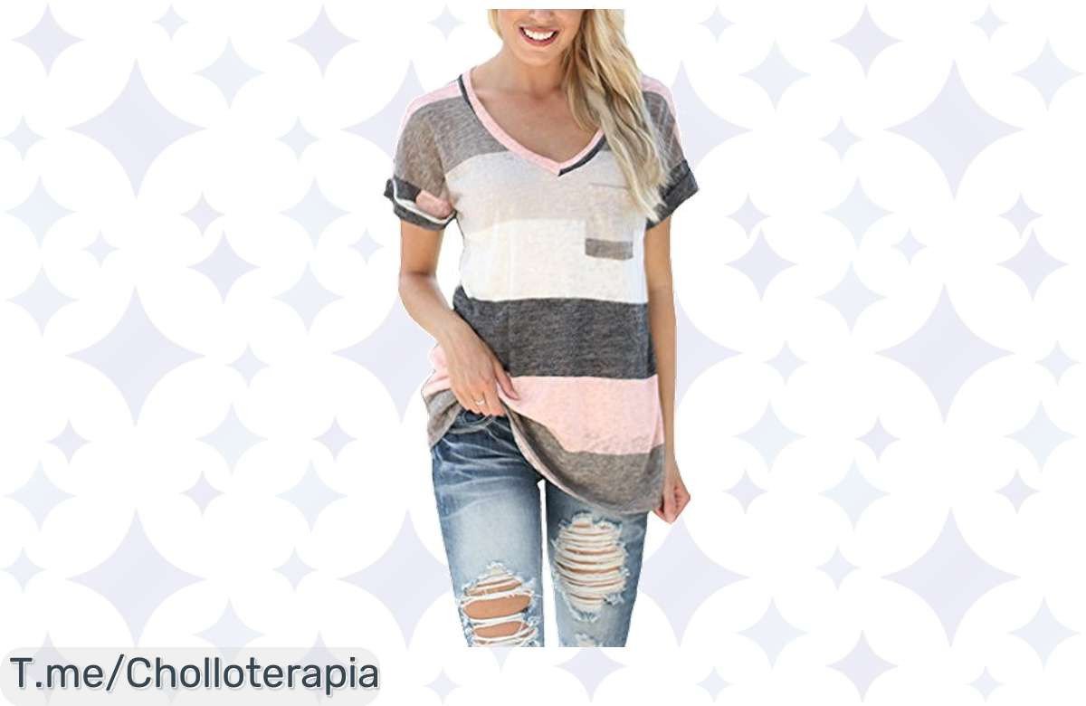 Descubre el super chollo de la Tshirt Blouse con Vneck, elegancia y comodidad en un solo lugar. ¡No te quedes sin ella! Oferta limitada que no volverá.