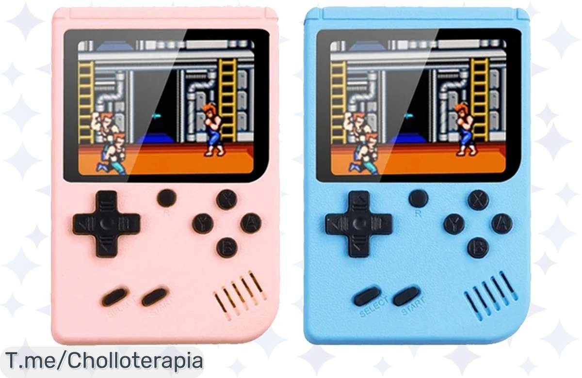 Descubre el super chollo de la mini consola retro portátil con 500 juegos y pantalla LCD de 3 pulgadas. ¡Oferta limitada que hará felices a tus niños, compra ya!