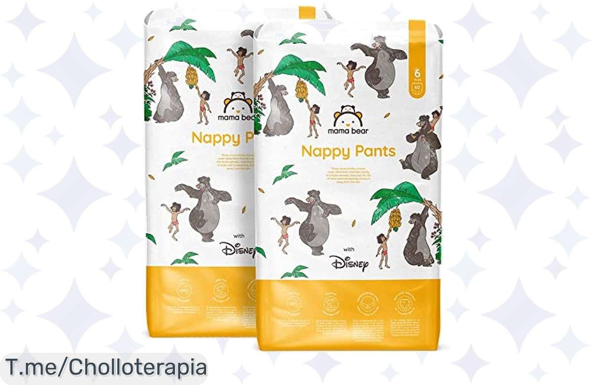Descubre el super chollo de pañales Mama Bear Disney, 120 unidades para que tu bebé duerma hasta 12 horas. Oferta nunca vista, compra ya antes de que se acabe.