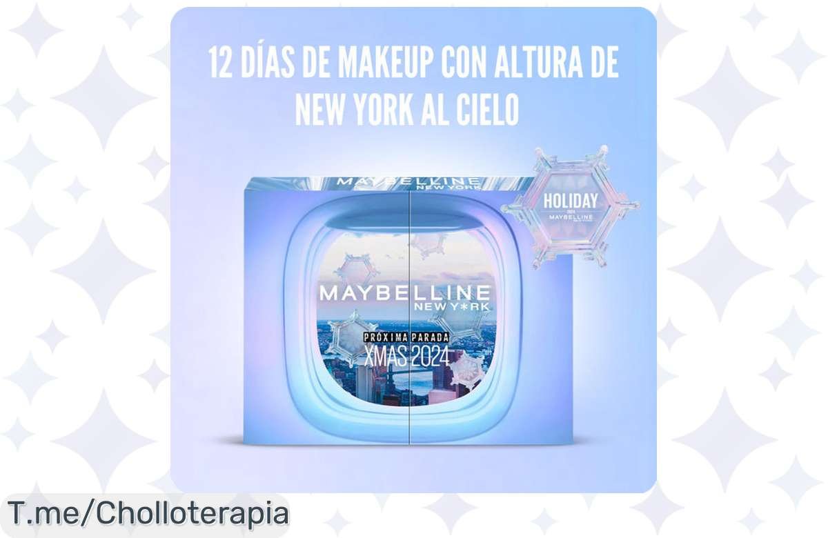 Descubre el super chollo del Calendario de Adviento de Maquillaje Maybelline: 12 días brillantes para tu belleza a un precio loco. ¡Apresúrate, la oferta es limitada!