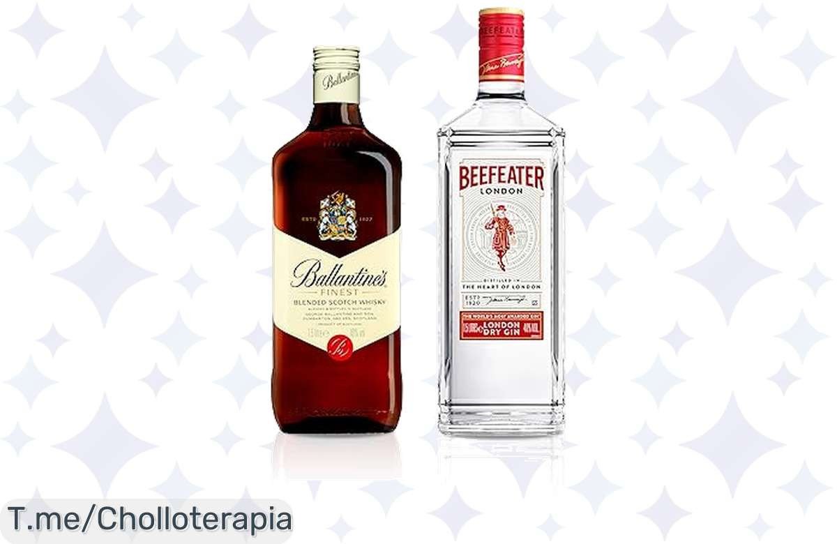 Descubre el super chollo del año: 3 litros de Whisky Ballantine’s Finest y Ginebra Beefeater, ¡calidad única a un precio loco! No te quedes sin el tuyo, actúa ahora.