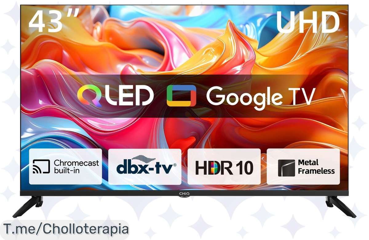 Descubre el super chollo del año: ¡Televisión Chiq 43” 4K UHD QLED Smart Google TV con control por voz! No dejes pasar esta oferta única, disponible solo por tiempo limitado.