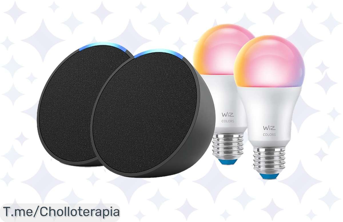 Descubre el super chollo del año: pack de 2 Amazon Echo Pop con bombillas Wiz, ¡sonido potente y hogar brillante a precio de ganga! Apresúrate, oferta limitada.