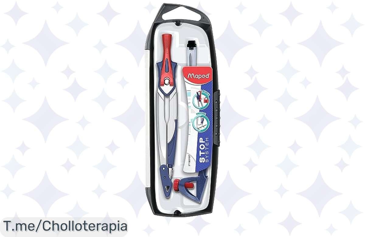 ¡Descubre el super chollo del compás Maped Stop System con 3 piezas! Diseño moderno y bloqueo innovador que despierta tu creatividad. ¡Hazlo tuyo antes de que se agote!