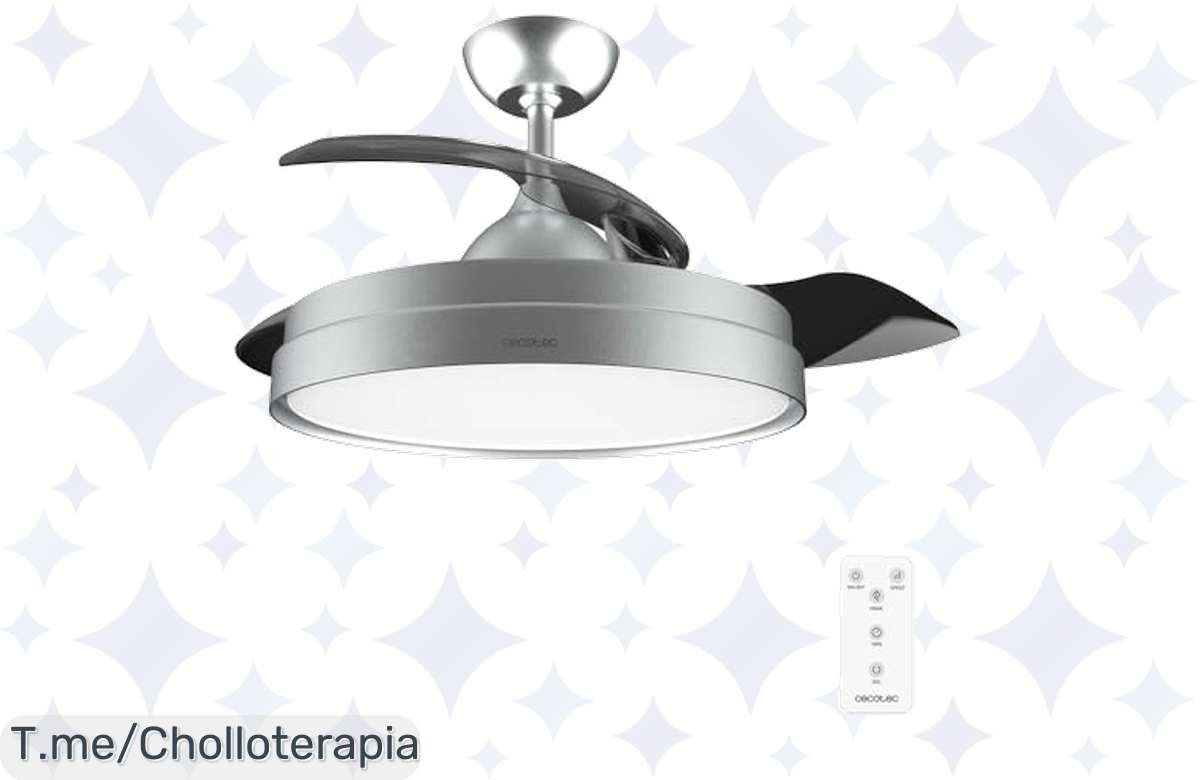 Descubre el super chollo del verano: Ventilador de Techo Cecotec con aspas retráctiles y lámpara, disfruta la brisa mientras ahorras energía. ¡Compra ya antes que se agote!