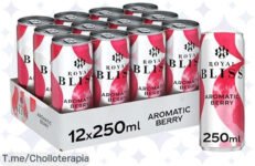 Descubre el super chollo del verano con Royal Bliss Aromatic Berry Tónica, un sabor intenso y natural que hará vibrar tus tardes ¡Compra ahora tu pack de 12 latas!