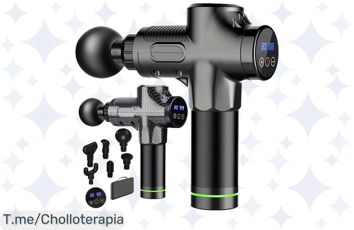Descubre el super chollo: pistola de masaje con 30 niveles para relajación profunda. ¡Disfruta un masaje profesional en casa! Oferta limitada, compra ahora y transforma tu bienestar.