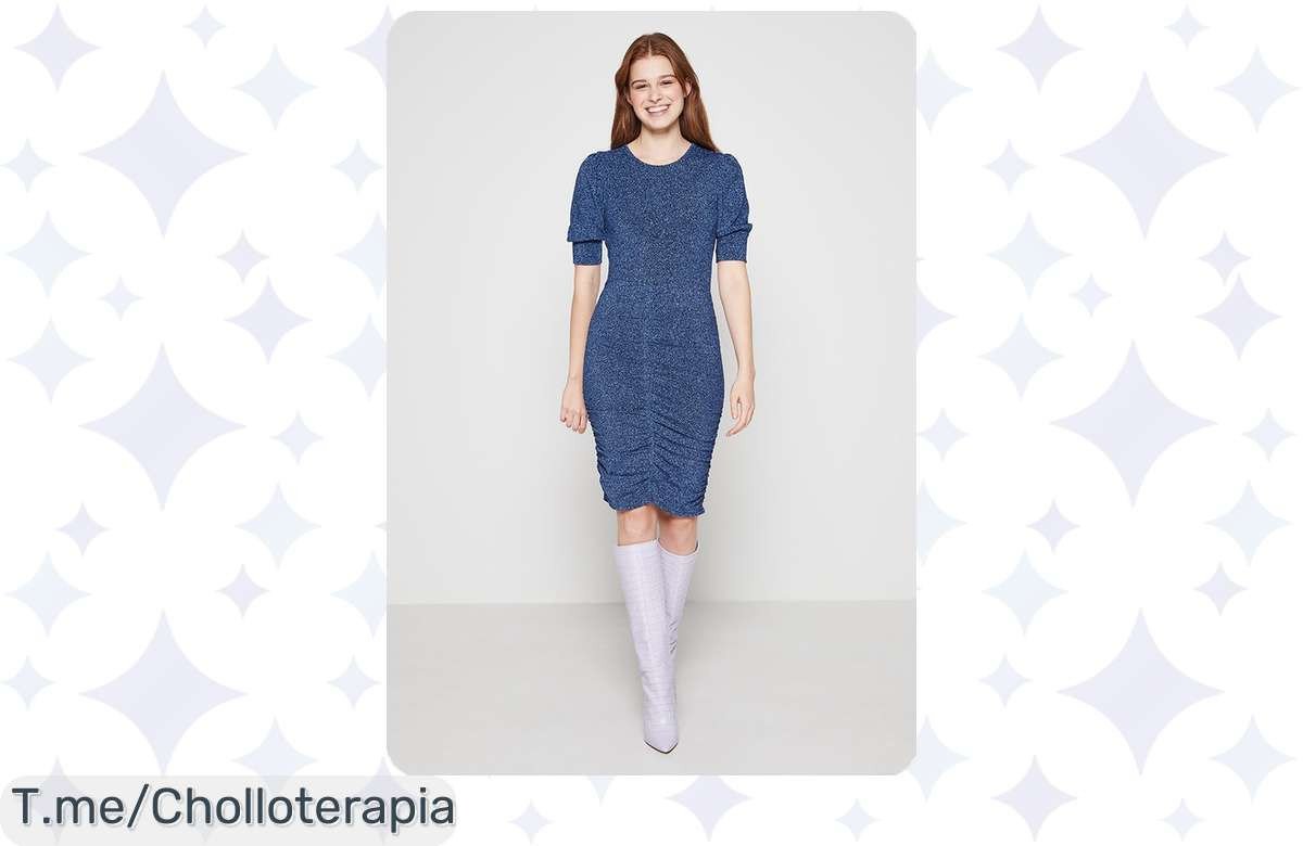 Descubre el vestido azul marino que arrasa: ligero, cómodo y espectacular. ¡No dejes escapar este super chollo! Compra ahora antes de que se agote, es una oferta única.
