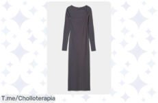 Descubre el vestido de punto gris oscuro que hará que todos te miren: elegante y cómodo, ¡super chollo limitado! Compra ya antes de que se agote y brilla con tu estilo