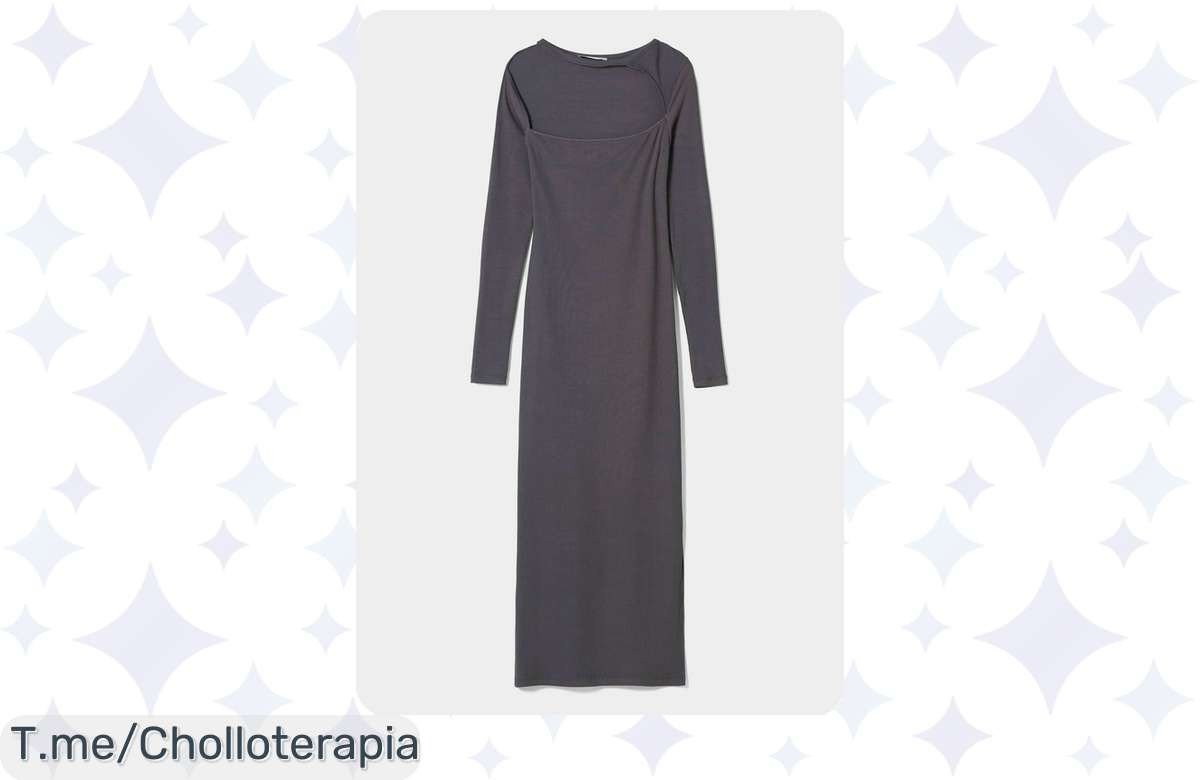 Descubre el vestido de punto gris oscuro que hará que todos te miren: elegante y cómodo, ¡super chollo limitado! Compra ya antes de que se agote y brilla con tu estilo.