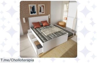 Descubre la Cama Nido ALPHA: Super chollo con 2 cajones y mesita blanca que iluminará tu habitación, ¡aprovecha este ofertón antes de que se acabe! Compra ya y mejora tu descanso