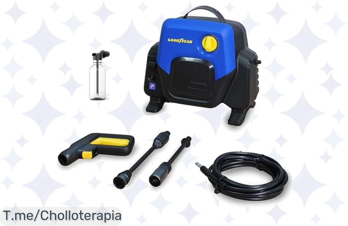 Descubre la Goodyear Hidrolimpiadora 1400W: ¡Limpieza a fondo sin esfuerzo! Super chollo para coche y jardín, aprovecha este ofertón antes que se agote.