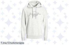 Descubre la Sudadera JACK & JONES: Calidez y estilo en un solo lugar, con bolsillo canguro y capucha que abraza ¡Aprovecha este chollazo antes de que se agote!
