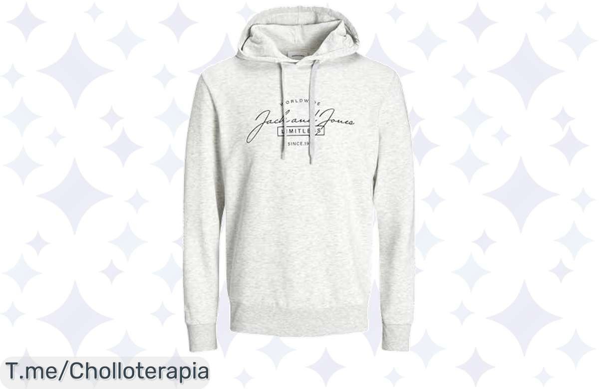 Descubre la Sudadera JACK & JONES: Calidez y estilo en un solo lugar, con bolsillo canguro y capucha que abraza. ¡Aprovecha este chollazo antes de que se agote!