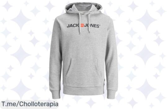 Descubre la Sudadera Jack & Jones: Suave como un abrazo y con estilo casual, ¡precio loco por tiempo limitado! No dejes pasar este ofertón, compra ya antes de que se agote