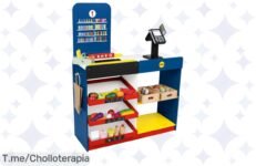 Descubre la Tienda Lidl de Madera con escáner luminoso y cinta transportadora, ¡un ofertón que hará brillar la diversión! ¡Compra ahora antes de que se agote!